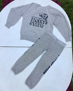 Vintage Kids/Youth Penn State Nittany Lions Sweat Shirt/Pants Sz Sm 34-36 Gray - Picture 1 of 19