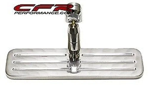 Chevy- Ford- Mopar Polished Aluminum Rear View Mirror - Ball Milled - Image 1 of 1