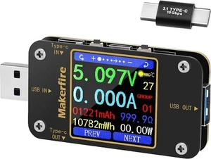 Multimeter Usb Voltmeter Amperemeter Last Tester Typ C Lcd Display Qc2.0/3.0/4.0 - Bild 1 von 7
