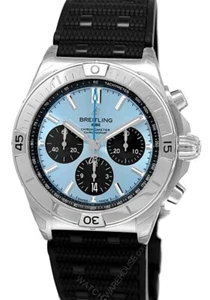 Breitling Chronomat B01 Auto 42mm Blue Dial Rubber Men's Watch PB0134101C1S2 - Picture 1 of 5