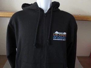 New US Open Of Surfing Sweatshirt Hoodie Black 2024 Huntington Beach Size Small - Picture 1 of 7