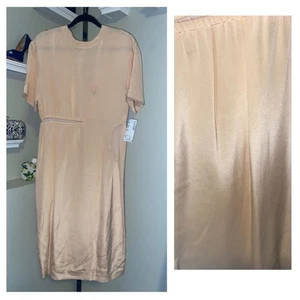 Sportmax Satin Blouse Midi Dress - Cream - Picture 1 of 8