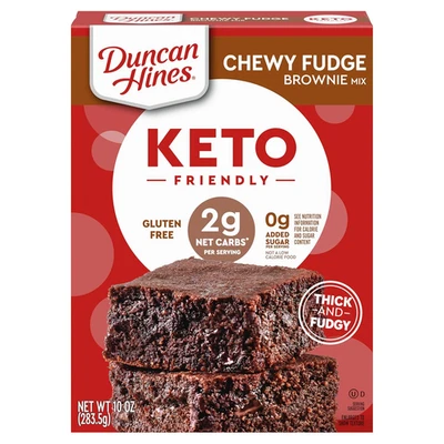Смесь брауни Keto Friendly Chewy Fudge, без глютена, без добавления сахара, 10 унций - Изображение 1 из 4