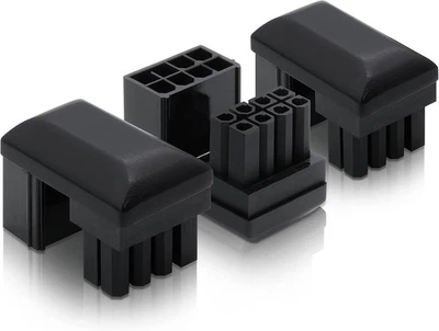 EZDIY-FAB GPU VGA PCIe 8 Pin U Turn 180 Degree Angle Reverse Type 3-Pack