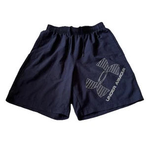 Blue Under Armour Heat Gear Loose Fit Athletic Drawstring Shorts Mens Size S - Bild 1 von 9