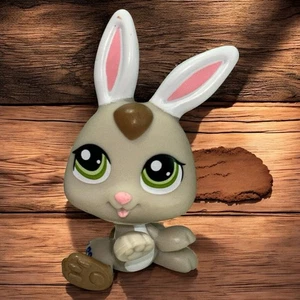Littlest Pet Shop Tan Brown Bunny Rabbit #1334 Green Eyes Triplet Family LPS - Picture 1 of 5