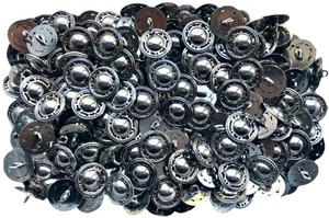 Buttons 20mm 32L Silver Effect Polished Metal Shank Abstract Coat Button (M4) - Picture 1 of 24