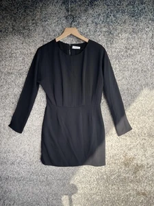 Babaton Dress Womens Small Black Long Sleeve Mini Sheath Back Zip Aritzia LBD - Picture 1 of 6