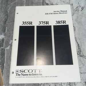 H.H. Scott 355R 375R 385R AM/ FM Stereo Receiver Service Manual (original) - Picture 1 of 2