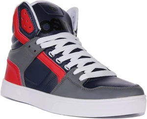 OSIRIS Clone Hombre Cordones High Top Patín Zapatillas Azul Marino Rojo Talla 6- - Bild 1 von 12