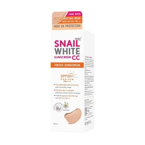 NAMU LIFE SNAIL WHITE Sunscreen CC Cream SPF 50+/PA+++ UVA/UVB 30ml - Picture 1 of 10