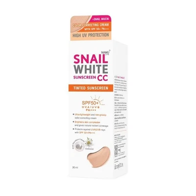 NAMU LIFE SNAIL WHITE Sunscreen CC Cream SPF 50+/PA+++ UVA/UVB 30ml - Image 1 of 4
