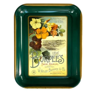 Vtg 1996 Burpee's Seeds Farm Annual 120 Years Advertisement Serving Tin Tray - Picture 1 of 11