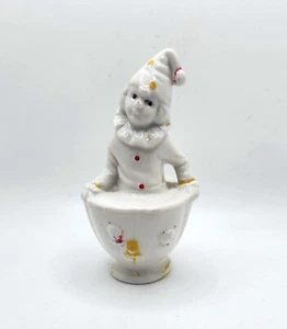Antique Art Deco porcelain candle snuffer Pierrot clown figure - Picture 1 of 8