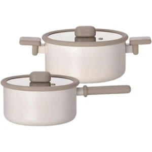 Chou Chou Kitchen Essential 4-Pieces Cookware Set with Lid, Ceramic Coating - Picture 1 of 9