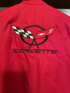 Chaqueta roja Chevy Corvette para mujer 3XRacing algodón bordado, bancos CJ, única - Imagen 1 de 11
