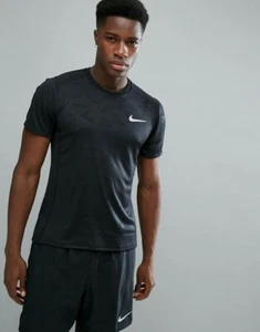 Nike Miller Printed Running T-Shirt Sz XL Black New 858157 010 - Picture 1 of 3