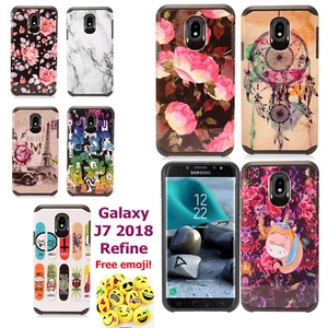 For Samsung J7 REFINE 2018 (J737) Heavy Duty Defender ShockProof Hybrid Case - Picture 1 of 19