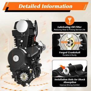 110cc 4Stroke ATV Go Kart Engine Motor Semi Auto With Reverse Start Low Noise US - Picture 1 of 10