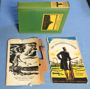 THE MANIFICENT IDLER BY CAMERON ROGERS, STORY OF WALT WHITMAN 1926 HC/DJ 1st Ed - Picture 1 of 7