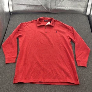 POLO RALPH LAUREN Mens Estate Rib Quarter Zip Brown Pullover Sweater 3XLT $130 - Picture 1 of 12