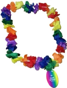 Rainbow Lei - Hawaiian - Polynesian - Pride - Costume Accessory - Picture 1 of 3