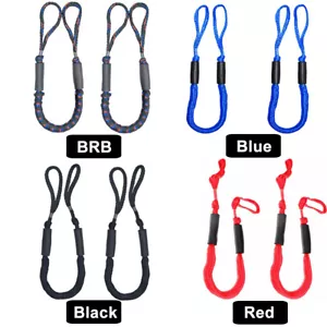 2x 4-5.5Ft Marine Bungee Dock Line Boat Mooring Rope Bungee Tie Down Stretch - Bild 1 von 16