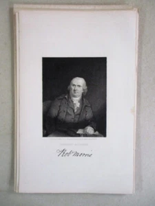 Vtg Print, ROBERT MORRIS, C.1860, 10 3/8" x 6 3/4" - Picture 1 of 1