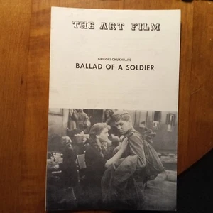 Ballade of a Soldier - Grigori Chukhrai - RAR - Kunstfilmkritik Rezension Broschüre 1961 - Bild 1 von 3