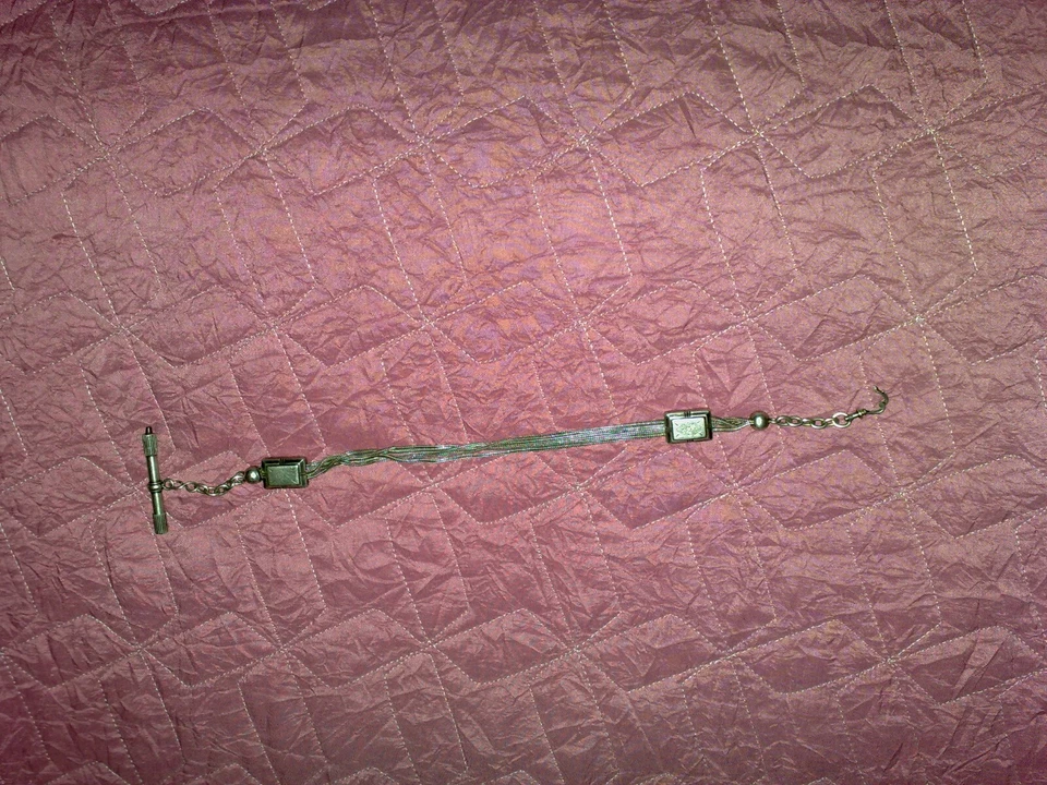 CATENA D'EPOCA IN ARGENTO per orologio - Immagine 1 di 4