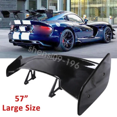 57" Gloss Black Racing Rear Trunk Spoiler GT Wing Lid For Dodge Viper SRT GTC GT Foto 1 de 4