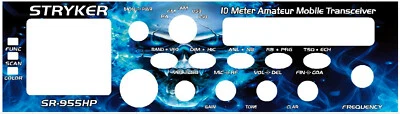 Stryker SR-955HP CB Radio Face Plate Graphic Any Design or Color Connnex Cobra - Image 1 of 4