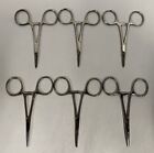 Lot Of "6" Vtg Hobby Craft Model Builders Forceps Hand Clamps Clip Appliers (P6)