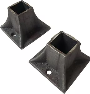 Anchor Shoes Pair - Cast Iron - Fits 1" Square Tubing (2" Deep) - Picture 1 of 1