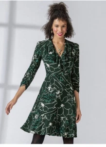 Cabi Nuevo Con Etiquetas Vestido con Volantes #4453 Verde y Blanco Tallas XS - XL Fue $158 - Imagen 1 de 6