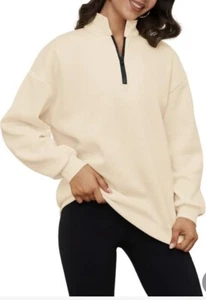 MYONE Women’s Beige X-Large Half Zip Sweatshirts Pullover - Picture 1 of 1