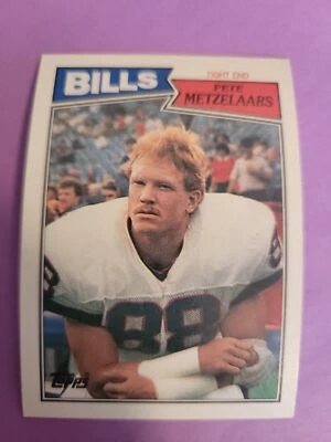 1987 Topps  Pete Metzelaars #366 Buffalo Bills - Image 1 of 2