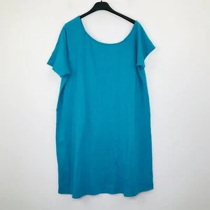 Torrid Womens 2 T-Shirt Dress Blue Solid Mini French Terry Off Shoulder T30 - Picture 1 of 5