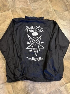 Vintage Suicidal Tendencies Obey Skate Collab Windbreaker Large 24x28 Punk Band - Picture 1 of 6