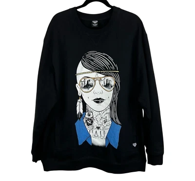 Fatal Clothing Co графическая толстовка XXL передний карман с длинным рукавом родной унисекс - Изображение 1 из 4