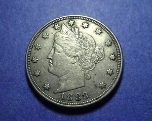 1883 No Cents Liberty V Nickel Ch. XF - Picture 1 of 2