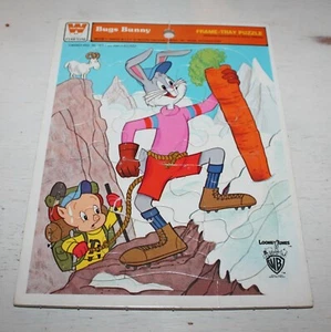 Vintage Bugs Bunny Looney Tunes Frame-Tray Puzzle 1979 Whitman - Hiking - Picture 1 of 4