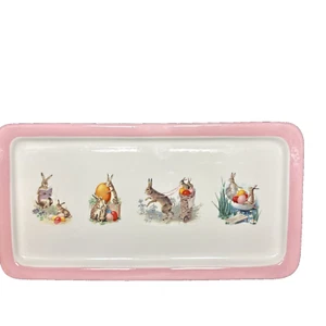 Vinage Peter Rabbit Williams Sonoma Serving Tray Bunny Easter Egg Brunch 15" - Picture 1 of 12