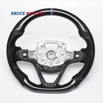 Real carbon fiber Flat Customized Sport Universal Steering Wheel For BMW I8 OEM - Imagem 1 de 4