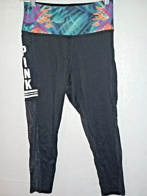 Victoria Secret ROSA Ultimate Leggings Mujer L Pantalones de Yoga Gimnasio Logo Flor Exótica Foto 1 de 4