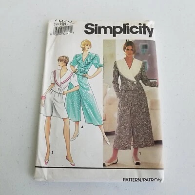 Simplicity Sewing Pattern Sailor Top Jacket Culotte Pants 7673 Women 10 12 14 16 - Image 1 of 4