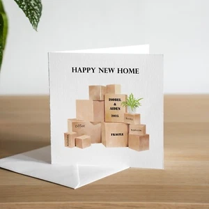 Personalised New House Card Happy New Home Card Handmade Housewarming Gifts - Picture 1 of 3