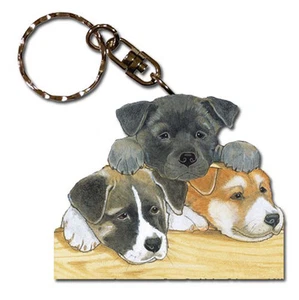 Akita Wooden Keychain - Picture 1 of 1