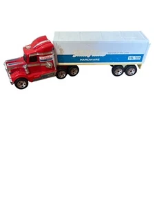 Buddy L Red & White Tri Value Hardware Semi Truck Toy With Trailer - Picture 1 of 8