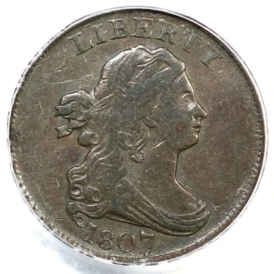 1807 C-1 PCGS VF 30 Draped Bust Half Cent Coin 1/2c - Image 1 of 3